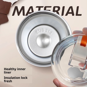 Nuevo Termo Portátil de Acero Inoxidable de 500 ml, Diseño Lindo a Rayas, Taza de Regalo para Estudiantes - Product Image 3