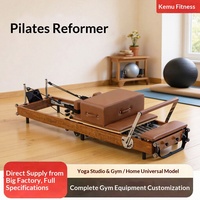 Oak Folding Pilates Reformer Core Bed Multi-Functional Training Bench Garansi 3 Tahun untuk Home Gym Yoga Studio Pusat Kebugaran