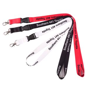Lanière personnalisée en polyester durable et écologique, avec logo personnalisé, boucle en plastique, crochet métallique, sublimation couleur intégrale - Product Image 1