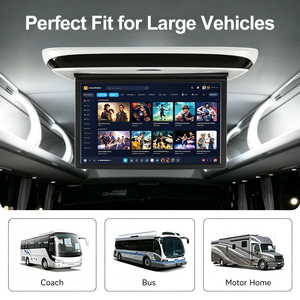Pantalla multimedia HD Navihua de 13.3 pulgadas para pasajeros, para autos universales, pantalla táctil, monitor de techo para auto con sistema de entretenimiento Android. - Product Image 3