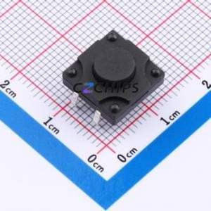 TS018-CBY1EH5.5 Tactile Switch Through hole-4P,12x12mm Switch Single Pole Single Throw Round Button 1.8N Through Hole - Product Image 1