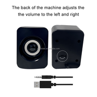 Mini cornes de basse d'ordinateur portables pour haut-parleur d'ordinateur portable avec prise USB 2.0 et 3.5mm haut-parleur d'éclairage LED RVB de jeu d'ordinateur de bureau