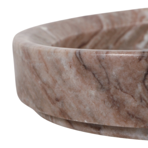 Ciotola decorativa rotonda in marmo lucido per centrotavola da caffè, decorazione per bancone cucina - Product Image 6