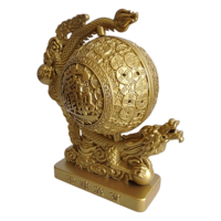 Ornement Feng Shui décoratif d'intérieur de Style chinois Dragon planant à travers les quatre mers Fortune attirant le Dragon doré