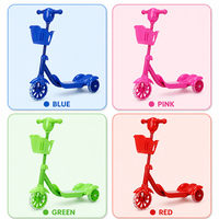 Nouveau modèle de trottinette à trois roues réglable pour enfants, légère, en plastique, avec lumières LED et musique, pour enfants de 3 à 12 ans