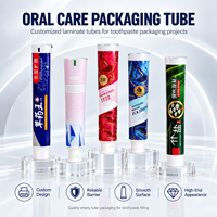 Tubes de dentifrice en aluminium et plastique avec logo personnalisé, impression UV, 50 ml, emballage cosmétique, bouchon à vis