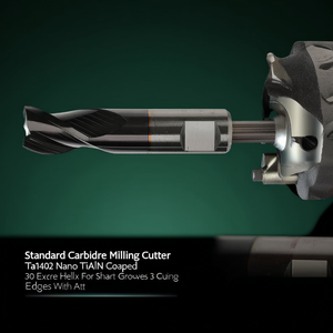 Standard Carbide Milling <b>Cutter</b> Ta1402 Nano TiAlN Coated 30 Degree Helix Extra Short For Grooves 3 Cutting <b>Edges</b> With Att - Product Image 3