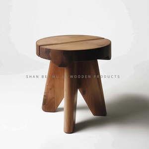 Shan Bei Mu Ju Wooden <b>Stool</b> Round Solid <b>Wood</b> Home Furniture Eco Friendly Design Adult Use - Product Image 1