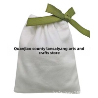 Sac en coton avec cordon de serrage, pochette cadeau en toile avec ruban de luxe, logo personnalisé imprimé, sac pour cadeaux de mariage, emballage en coton blanc doux