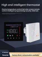 Thermostat d'ambiance intelligent numérique WiFi programmable avec écran tactile pour chauffage au sol, maison intelligente