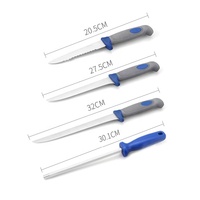 Ensembles de couteaux en acier inoxydable poignée Tpr dans une boîte pêche pour Camping pêche tranchage couteau de pêche américain Chef couteau poisson
