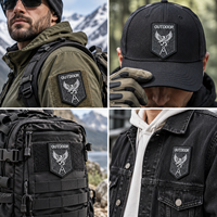 Patch PVC tactique 3D personnalisé en relief, imperméable, respectueux de l'environnement, en caoutchouc souple, pour vêtements d'extérieur
