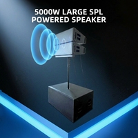 Système de sonorisation PA 5000W DSP Active Line Array avec haut-parleur de graves néodyme 210 pouces, transducteur en titane 3 pouces, 136 dB et caisson de basses amplifié 218 pouces