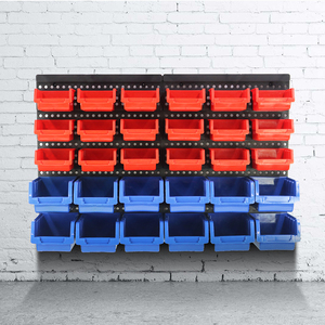Industrial Warehouse Shelf <strong>Wall</strong> <strong>Mounted</strong> Plastic <strong>Storage</strong> <strong>Bin</strong> Stackable Combined Plastic <strong>Storage</strong> <strong>Bins</strong> - Product Image 2