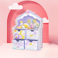 IIECREATE bricolage Miniature meubles en bois maison de poupée ensemble avec boîte de rangement modèle éducatif jouet pour enfants