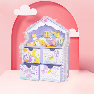 IIECREATE bricolage Miniature meubles <span class=keywords><strong>en</strong></span> <span class=keywords><strong>bois</strong></span> <span class=keywords><strong>maison</strong></span> <span class=keywords><strong>de</strong></span> <span class=keywords><strong>poupée</strong></span> ensemble avec boîte <span class=keywords><strong>de</strong></span> rangement modèle éducatif jouet pour enfants - Product Image 6