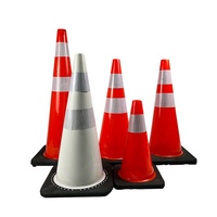 Cônes de sécurité de haute qualité avec Films réfléchissants, cônes de Construction Orange en PVC robuste pour Parking, allée.