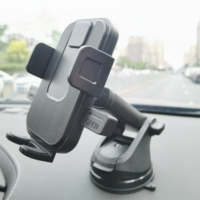 Support de téléphone universel flexible à 360 degrés pour voiture, bureau, tableau de bord, pare-brise, noir, 4-7 pouces, vente en gros à bas prix