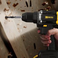 BOSI TOOLS Kit de perceuse sans fil sans balais 16,8 V et tournevis électrique, avec 2 batteries 2000 mAh et chargeur