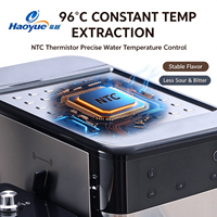 Machine à expresso semi-automatique à une touche, système d'extraction 20 bars, mousseur à lait automatique, fonction de nettoyage automatique, fonction de chauffe-tasses