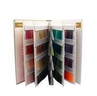 Cartes de couleurs de fils à broder en soie en vente chaude