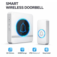 Usine directement vente sonnette numérique sans fil AC Plug in Type Home Bell avec 60 sonneries