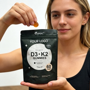 תוספי תזונה טבעוניים של ויטמין <span class=keywords><strong>D3</strong></span> + K2 בצורת גומי - 5000 IU ויטמין <span class=keywords><strong>D3</strong></span> עם 200mcg ויטמין K MK7 - תומכים בבריאות העצם והמערכת החיסונית - Product Image 1