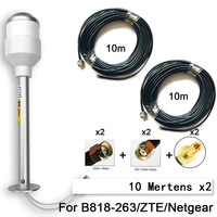 Antenne extérieure double port à gain élevé 5G WiFi cellulaire 30dBi, parabole à polarisation horizontale et verticale, communication 5KM