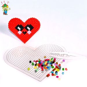 Planche à perles en forme de cœur, perles Perler, perles à fusionner, planche transparente, design transparent, perles <span class=keywords><strong>Hama</strong></span> de 5 mm, planche à chevilles - Product Image 4