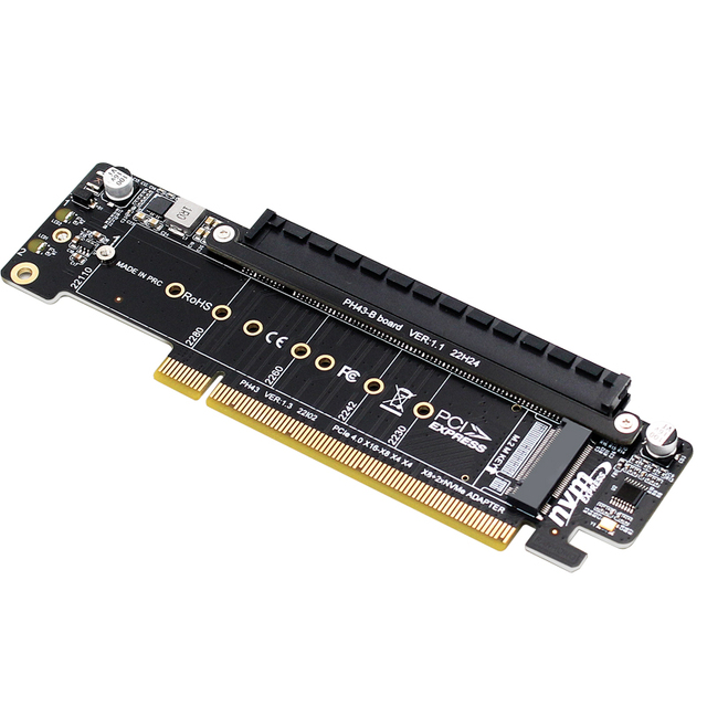 Desktop PC PCIE4.0 Channel Split Expansion Adapter Card 8+4+4Hyper Ultra Quad VROC M.2 NVMe