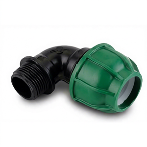 Codo de Tubería de Riego de Polipropileno (PP) y Polietileno (PE) HDPE, Rosca Hembra Verde, de Alta Presión, Liso, Resistente a la Corrosión y a los Químicos - Product Image 1