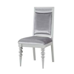 DB Grey and Platinum Upholstered <b>Side</b> Dining Chairs Set of 2 - Product Image 1