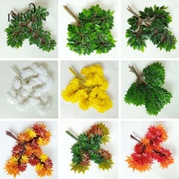 Ruibi — feuilles de bouleau artificielles en soie, raisin, de couleur verte, d'érable, en plastique
