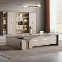 Moderno lusso mobili da ufficio legno L forma di scrivania Executive per CEO e manager ufficio scrivania