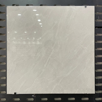 Carreaux polis et émaillés en marbre blanc gris 60*60cm Carrelage de sol carré en céramique pour le salon