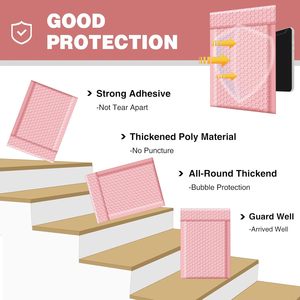 6x9 inch màu hồng nhạt có thể tái chế vận chuyển túi siêu thị bao bì Doanh Nghiệp Nhỏ 100PC số lượng lớn mờ mờ tự gửi thư - Product Image 2