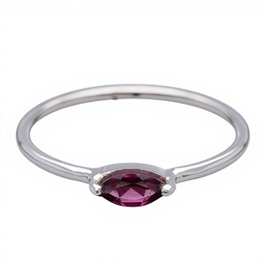 Oval Cut <b>Garnet</b> 925 Sterling <b>Silver</b> <b>Ring</b> Bezel Setting Minimalist Women's Gemstone <b>Ring</b> Engagement Fine Jewelry - Product Image 1