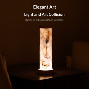 Lampada da Notte Creativa in Stile Cinese, Ornamento Decorativo in Legno Massiccio per Camera da Letto e Soggiorno, Lampada Atmosferica da Comodino - Product Image 2