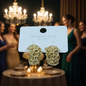 Chic orecchini a cerchio con perla di diamanti alla moda accessorio di abbigliamento quotidiano per le donne per il regalo di festa progettato in stile carino in lega ottone - Product Image 3