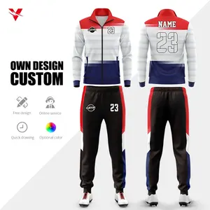 Özel Polyester teknoloji polar erkekler Jogger fermuar eşofman seti spor futbol eşofman özel Logo artı boyutu erkek ceketler