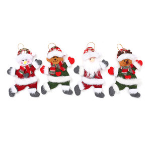 Nuevo adorno colgante transfronterizo de tela roja y verde con diseño de bailarina, adorno de muñeca con brazos levantados, adorno para árbol de Navidad, pequeña decoración. - Product Image 5