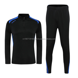 Ensemble de maillot de football à manches longues et pantalon long imprimé avec demi-zip pour garçons et filles, vêtements d'entraînement sportif respirants et à séchage rapide - Product Image 4