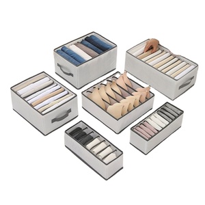 Hot Selling Clothes Organizer Closet <b>Storage</b> Washable Wardrobe Drawer Organizer for Clothes Jeans Underwear <b>Storage</b> <b>Box</b> - Product Image 1