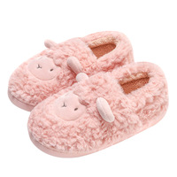 À la mode en plein air fourrure Animal en peluche pantoufles pour femmes doux mouton lin Pantuflas peluche chaud flou diapositives en gros tendance
