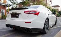 Jupes latérales de diffuseur de lèvre arrière de pelle de menton avant pour Maserati Ghibli 2014-2016 Kits de carrosserie en fibre de carbone