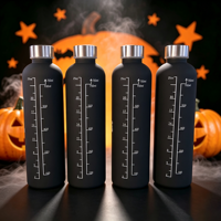 Bouteille d'eau PC 800 ml (27 oz) Halloween en gros avec logo personnalisé, motif fantôme, citrouille, Jack-o'-lantern, cadeau de vacances, tasse portable
