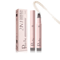 Stylo 6-en-1 naturel, imperméable et résistant à la transpiration, multi-usages pour maquillage des sourcils, des cils inférieurs et des contours du visage, cosmétiques pour femmes