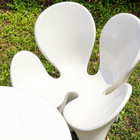 Chaise longue en béton GRC ultra-performante sur mesure, sculptée en forme de fleur, pour l'architecture paysagère moderne