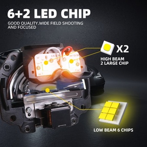 SANVI S62 New Factory Super Bright Lens 2.5 Inch Bi <b>Led</b> Lens Car <b>Led</b> <b>Projector</b> Lens Headlights - Product Image 2