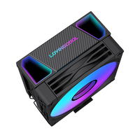 Refroidisseur d'air Lovingcool Wholesale Black White 120 SE ARGB V2 avec 6 caloducs et ventilateur haute pression pour PC de jeu LGA1700 1851 AM5
